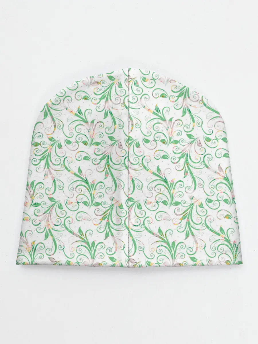 Детская шапка / Весенние узоры из листьев