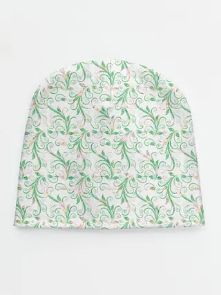 Детская шапка / Весенние узоры из листьев