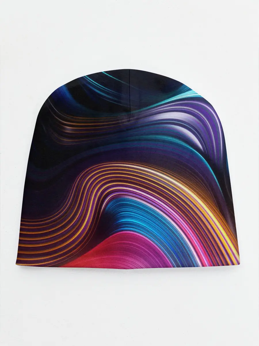 Детская шапка / Цветные неоновые волны