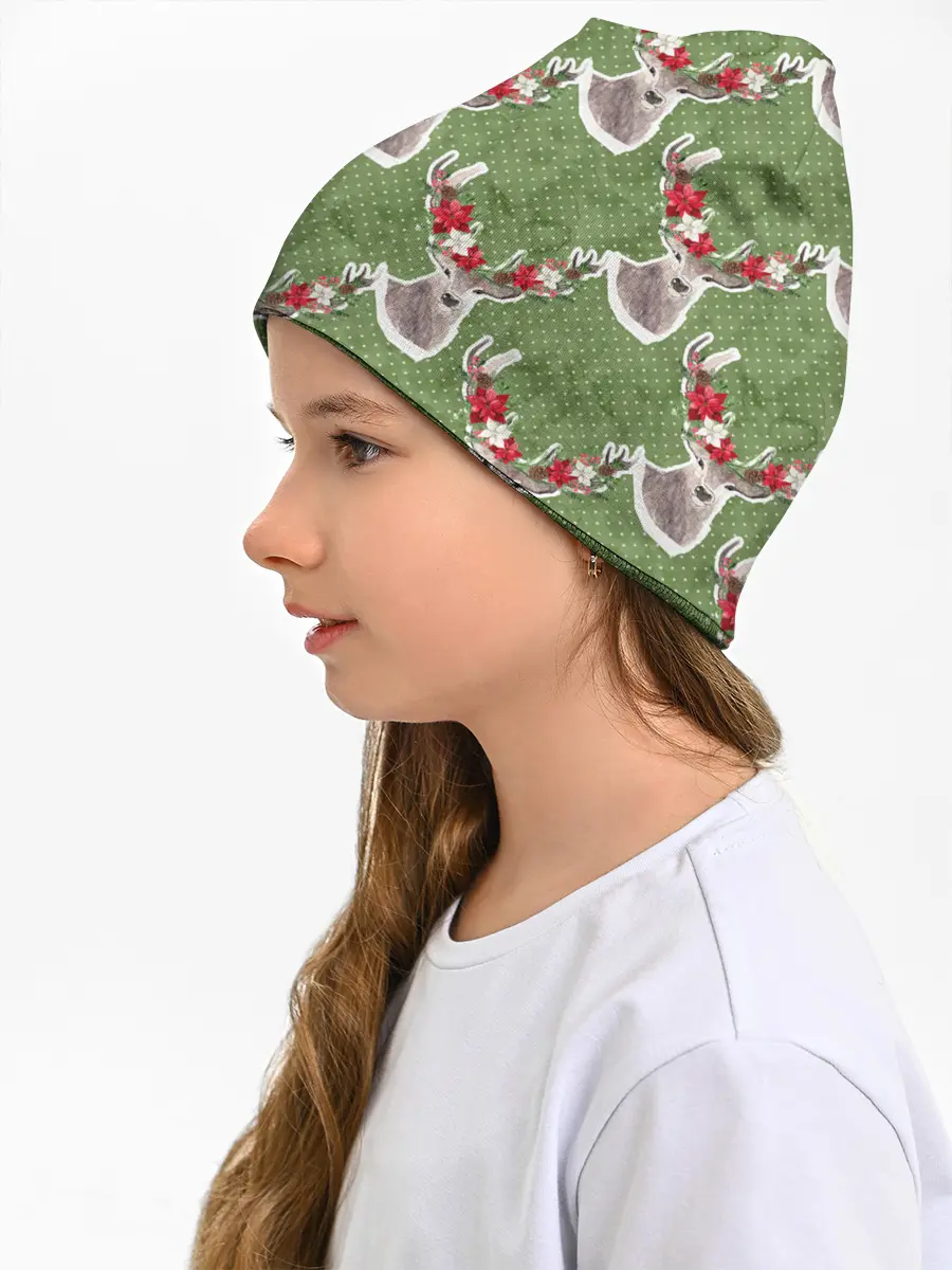 Детская шапка / Новогодние олени 2022