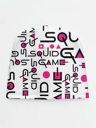 Детская шапка / ИГРА В КАЛЬМАРА УЗОР И ПАТТЕРН ЛОГО