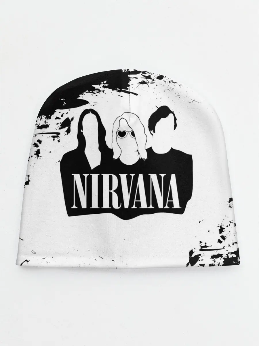 Детская шапка / Нирвана Рок Группа Гранж ЧБ | Nirvana