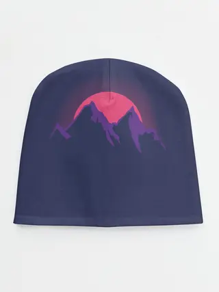 Детская шапка / Mountain sunset