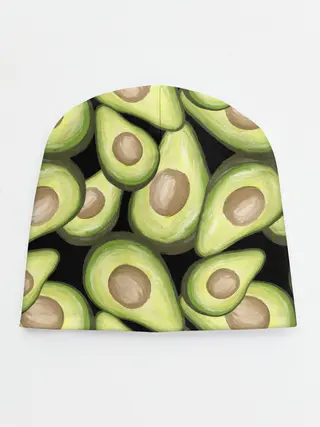 Детская шапка / Avocado background