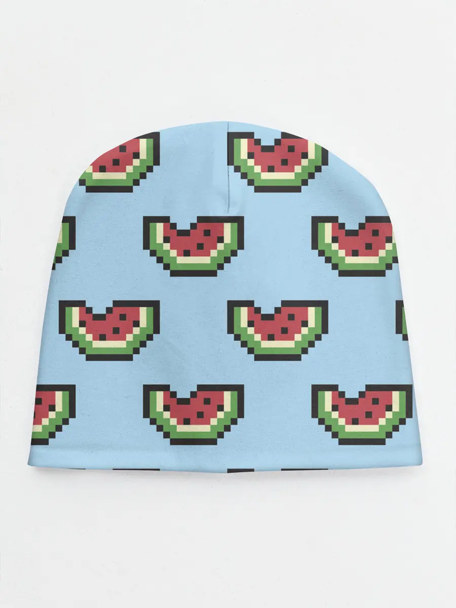 Детская шапка / Пиксельный арбуз