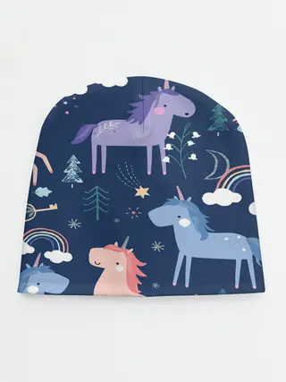 Детская шапка / ЕДИНОРОЖКИ