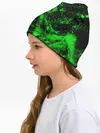 Детская шапка / Зелёная краска