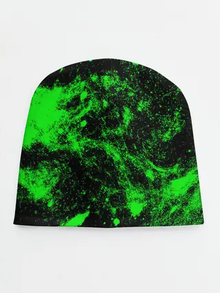 Детская шапка / Зелёная краска
