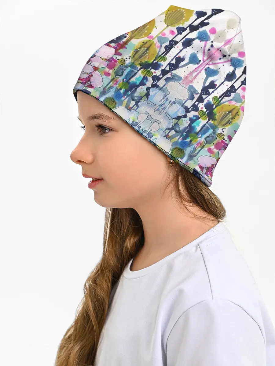 Детская шапка / Watercolor Flowers