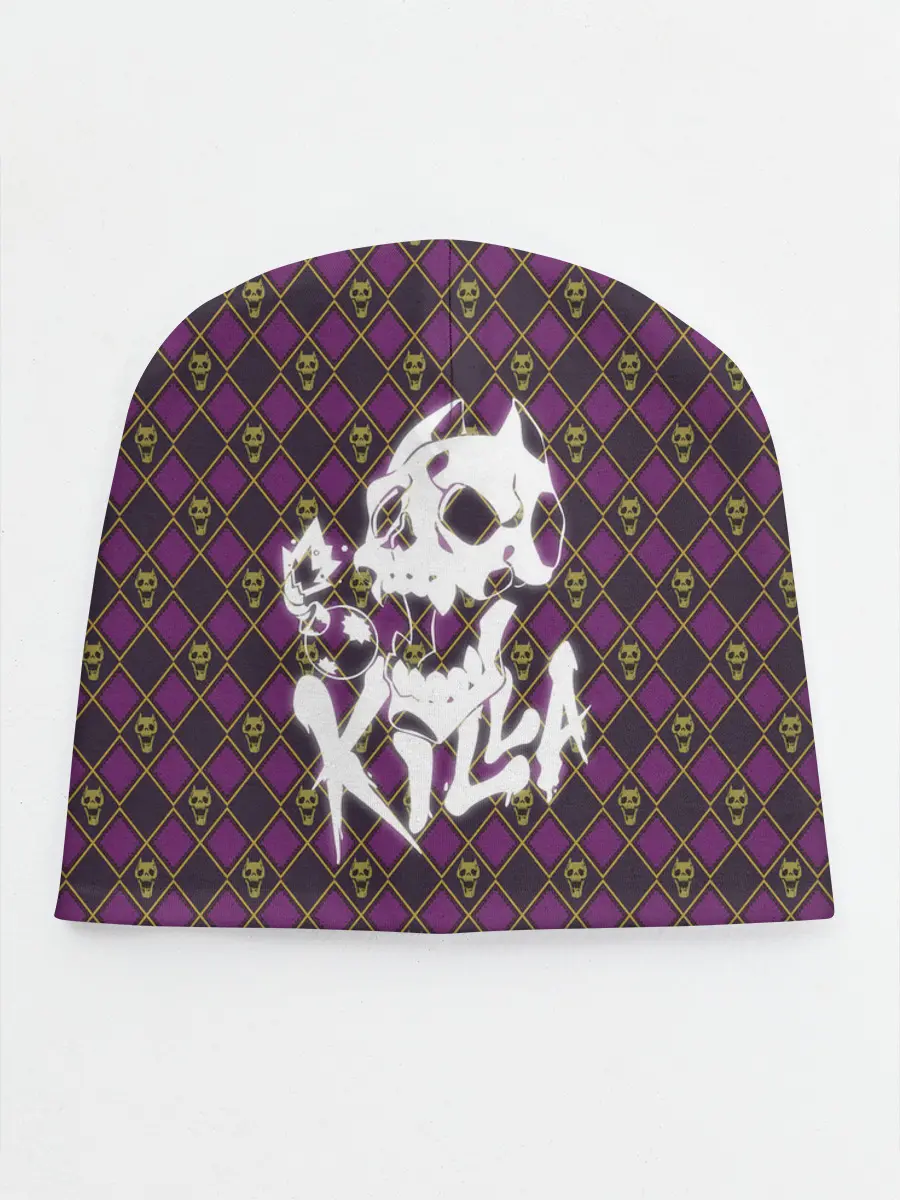 Детская шапка / KILLER QUEEN белая на узоре