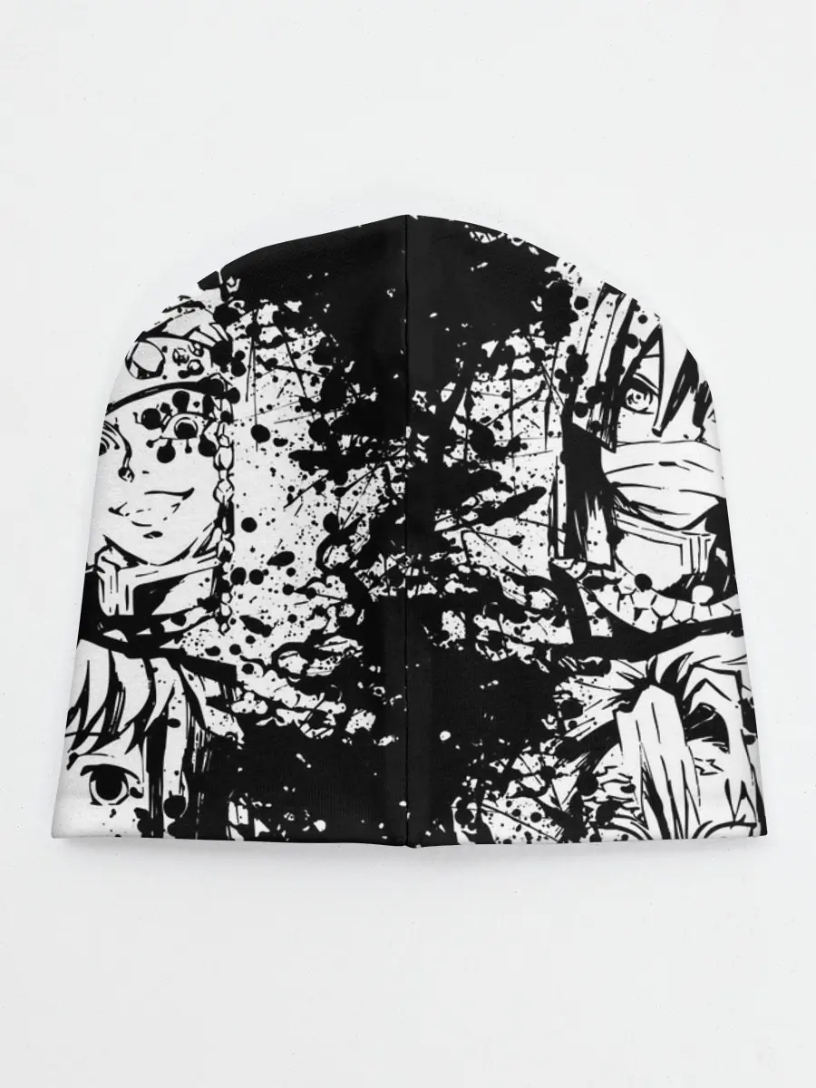 Детская шапка / Kimetsu no yaiba чернобелый коллаж