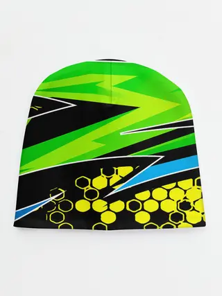 Детская шапка / Light green urban marble