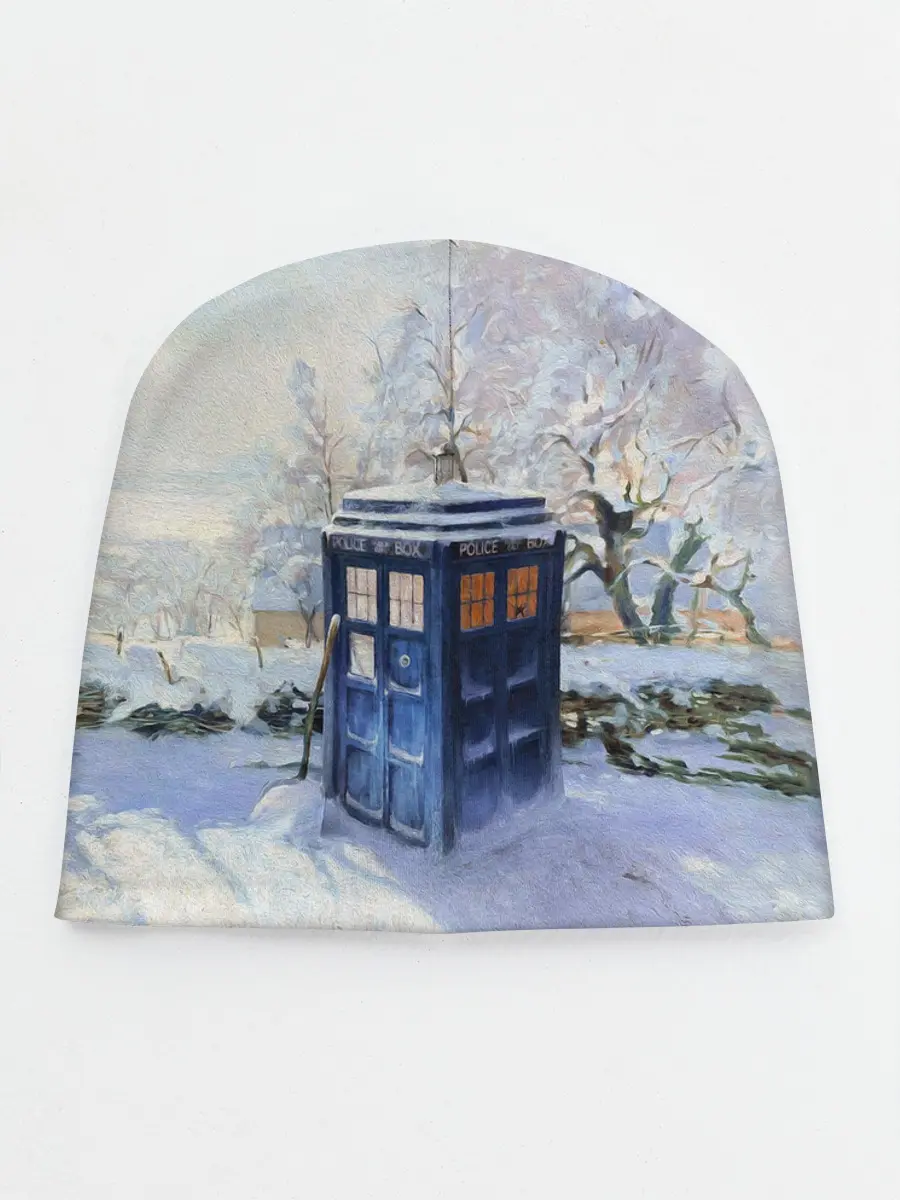 Детская шапка / ТАРДИС В СНЕГУ