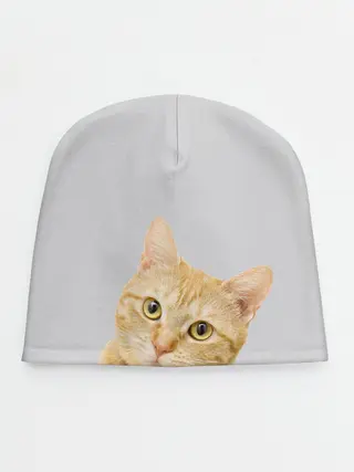 Детская шапка / Рыжий котик