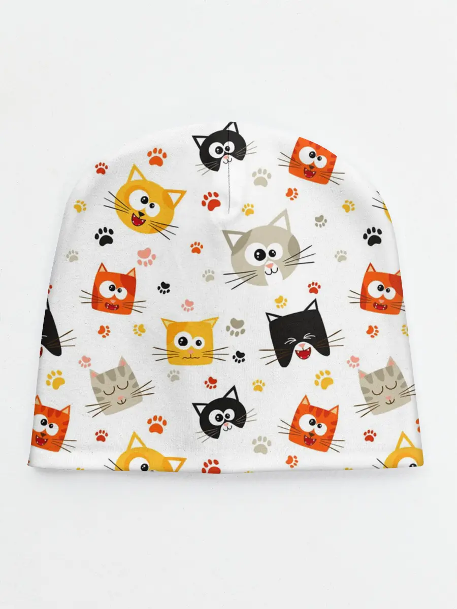 Детская шапка / Котики с лапками