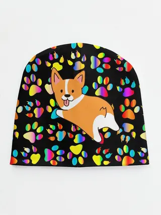 Детская шапка / Корги | Цветные лапки