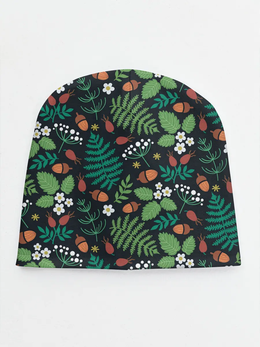 Детская шапка / Forest leaves invert