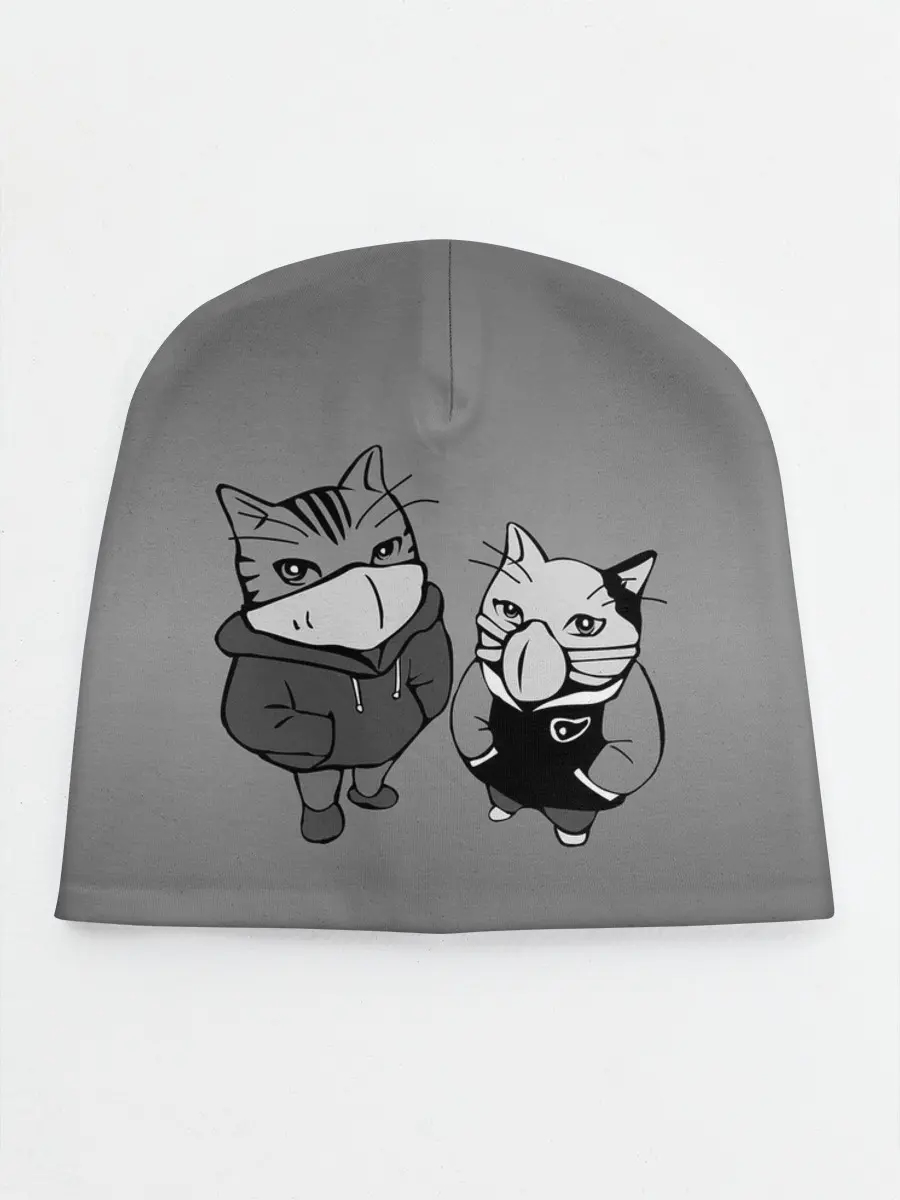 Детская шапка / Котики в масках