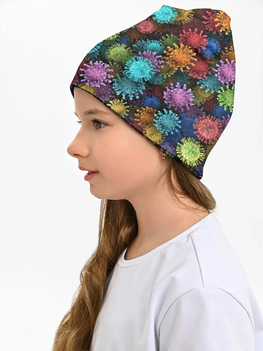 Детская шапка / Разноцветные вирусы