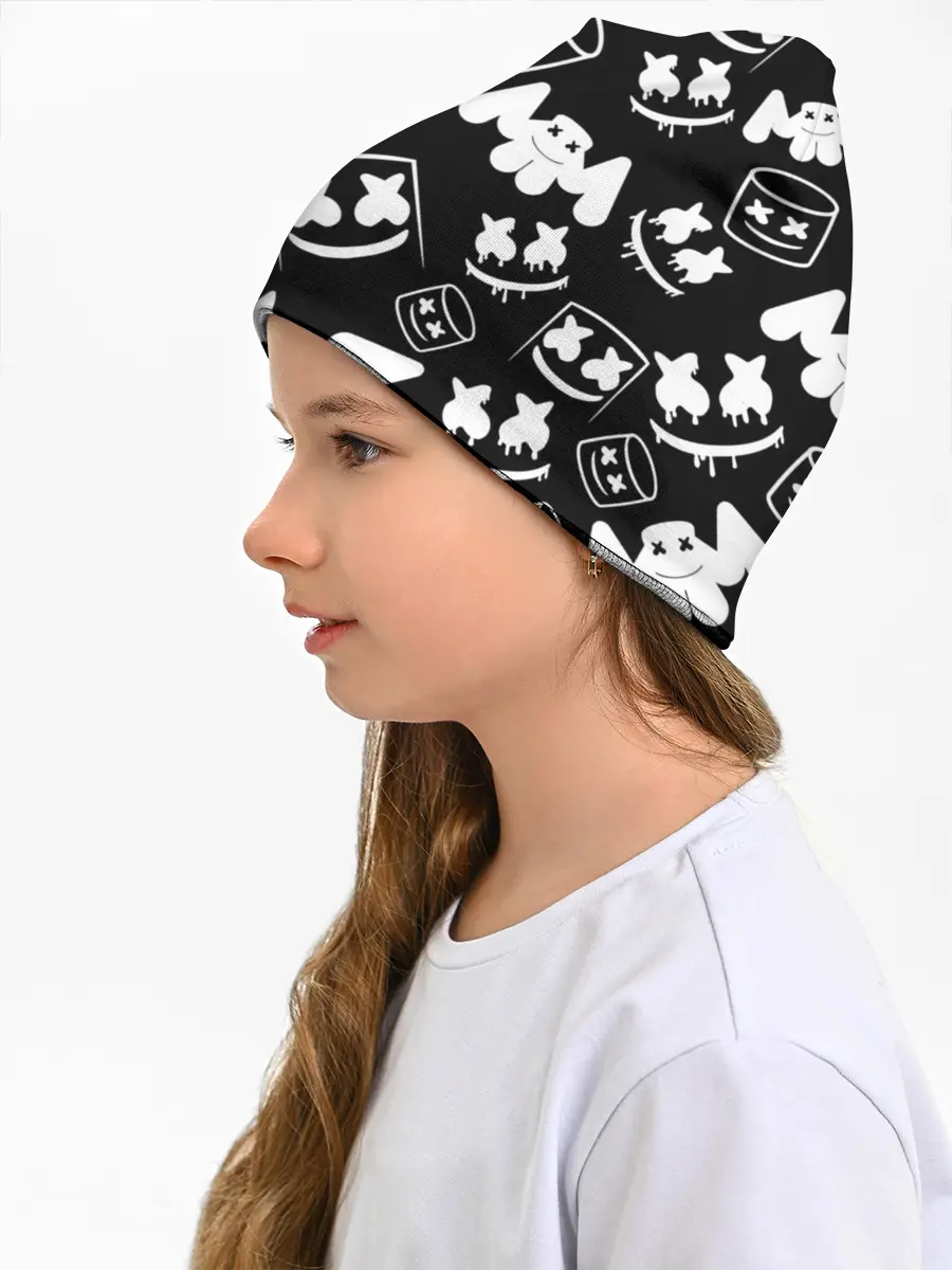 Детская шапка / Marshmello ЧБ