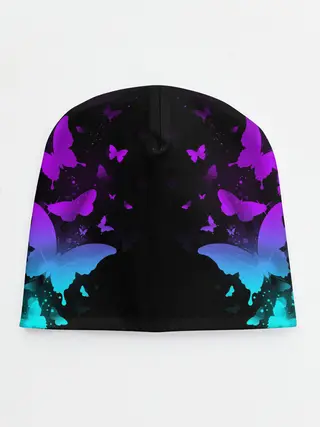 Детская шапка / НЕОНОВЫЕ БАБОЧКИ | NEON BUTTERFLIES