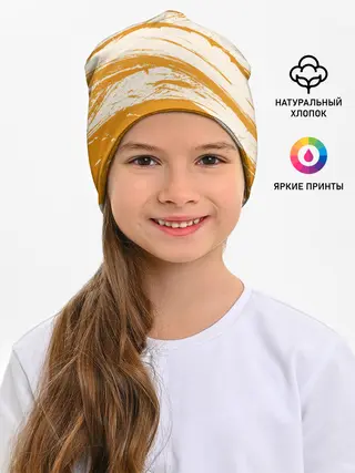 Детская шапка / Хвост Феи оранжевые тона