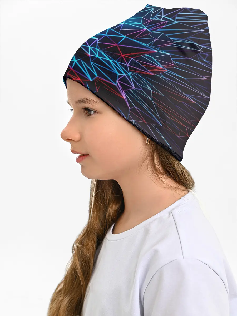 Детская шапка / Синяя абстракция