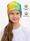 Детская шапка / разноцветный акварель градиент