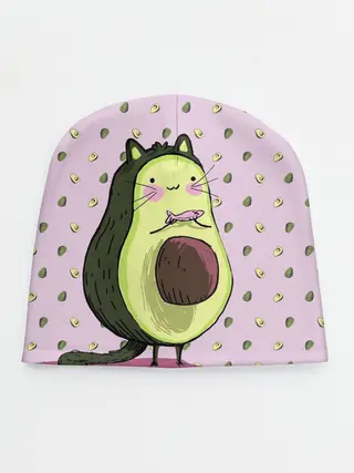 Детская шапка / Авокадо Кот