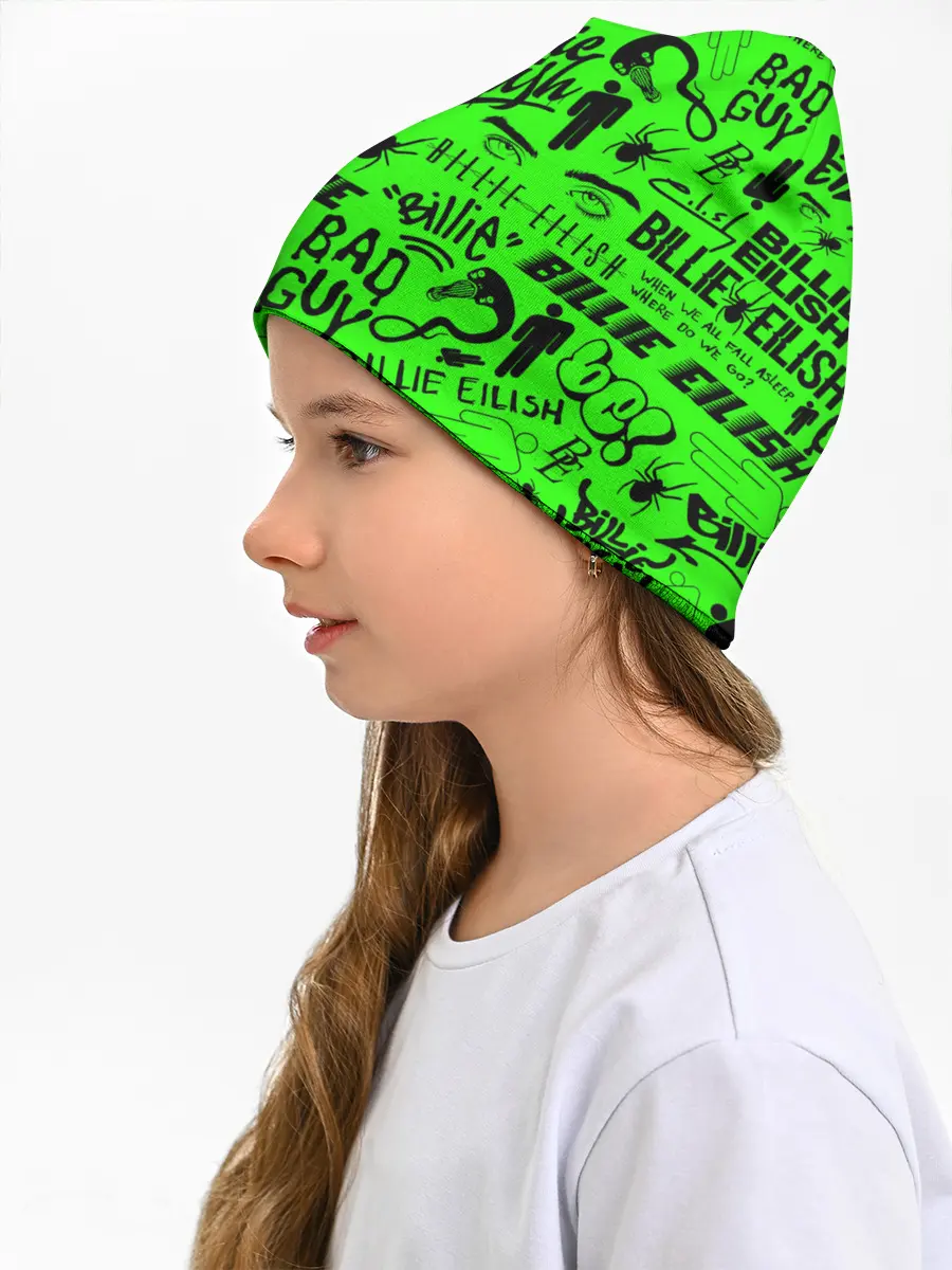 Детская шапка / BILLIE EILISH | БИЛЛИ АЙЛИШ LOGOBOMBING