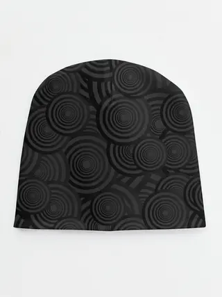 Детская шапка / Круги черный узор геометрия
