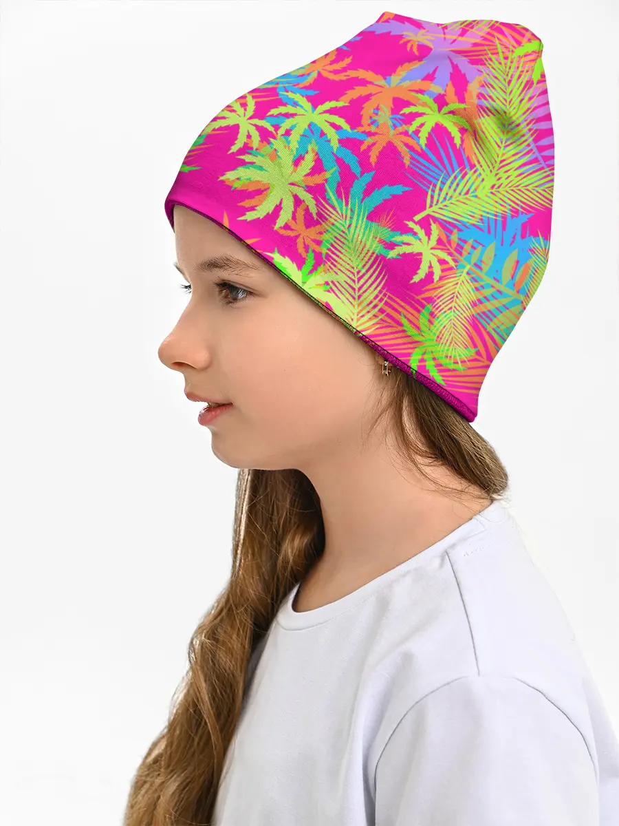 Детская шапка / ПАЛЬМЫ / ТРОПИКИ