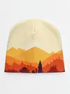 Детская шапка / Горы закат пейзаж лиса арт