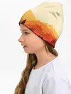 Детская шапка / Горы закат пейзаж лиса арт