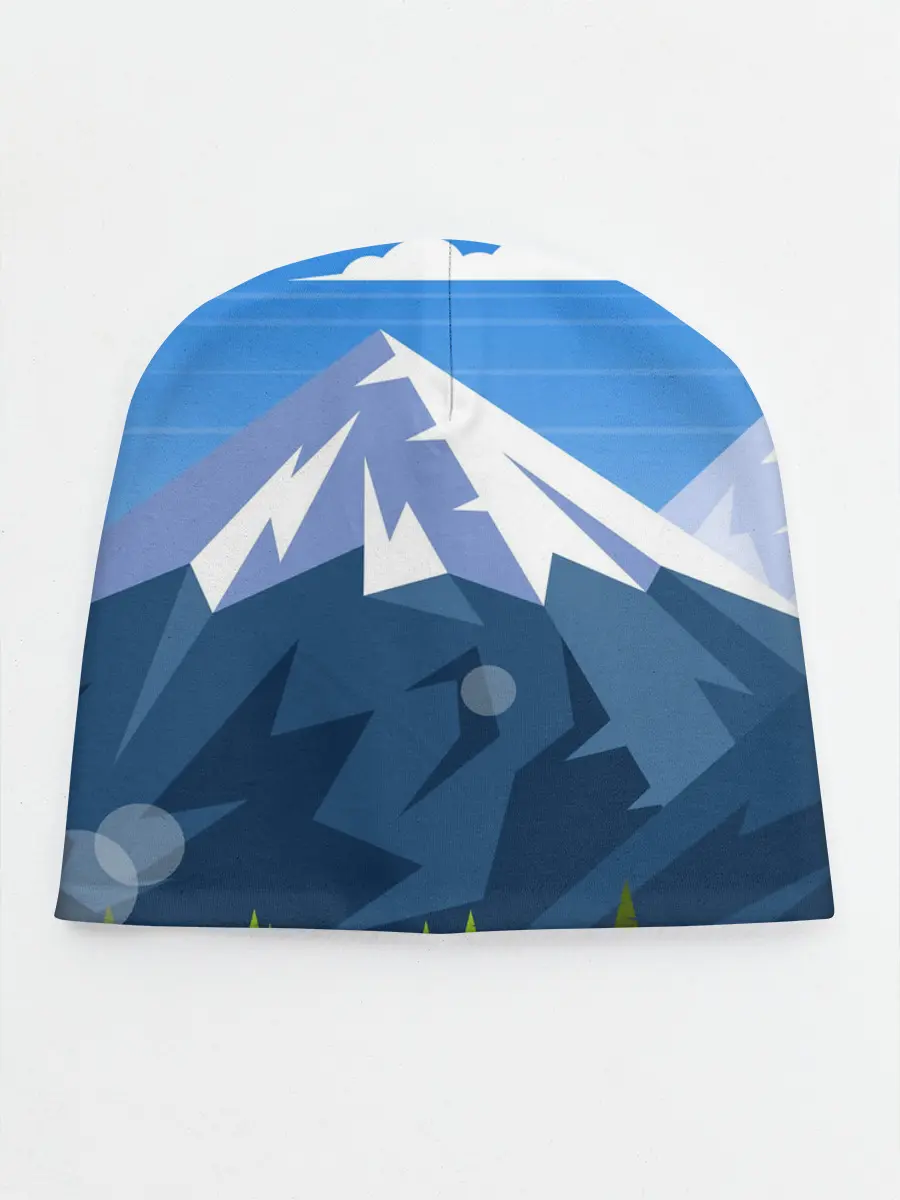 Детская шапка / Горы пейзаж природа вектор