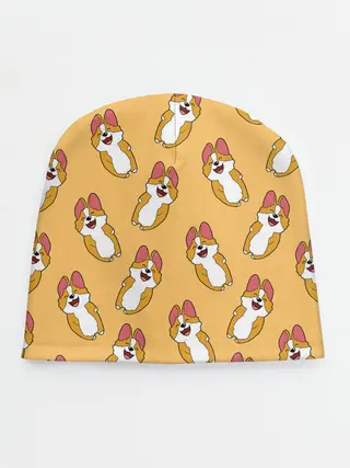 Детская шапка / Радость Корги паттерн