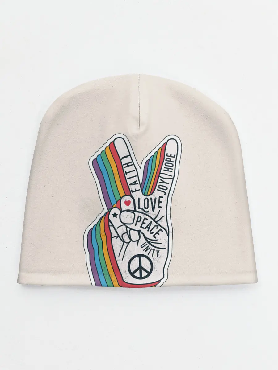 Детская шапка / PEACE and LOVE | МИР и ЛЮБОВЬ