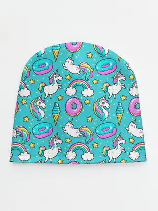 Детская шапка / Turquoise unicorn