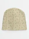Детская шапка / Бежевый принт силуэты птичек