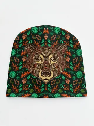 Детская шапка / Лесной Орнамент | Медведь