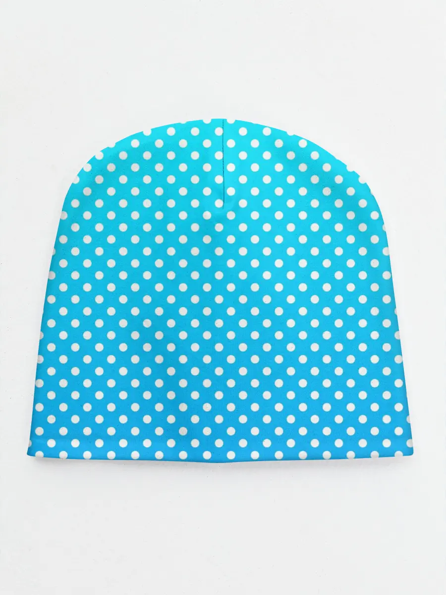 Детская шапка / Белые кружки