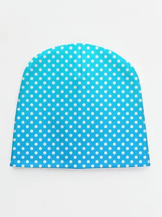 Детская шапка / Белые кружки