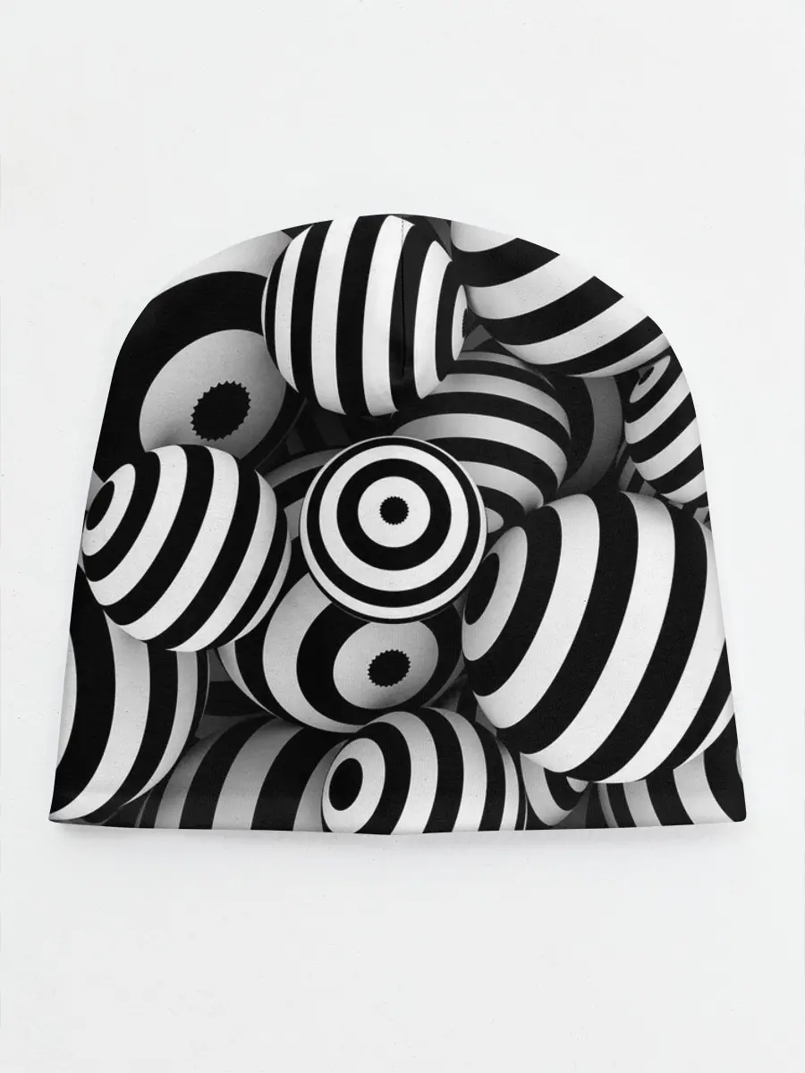 Детская шапка / Полосатые 3D круги