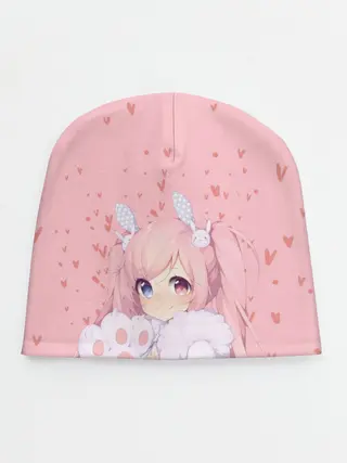 Детская шапка / Catgirl pink