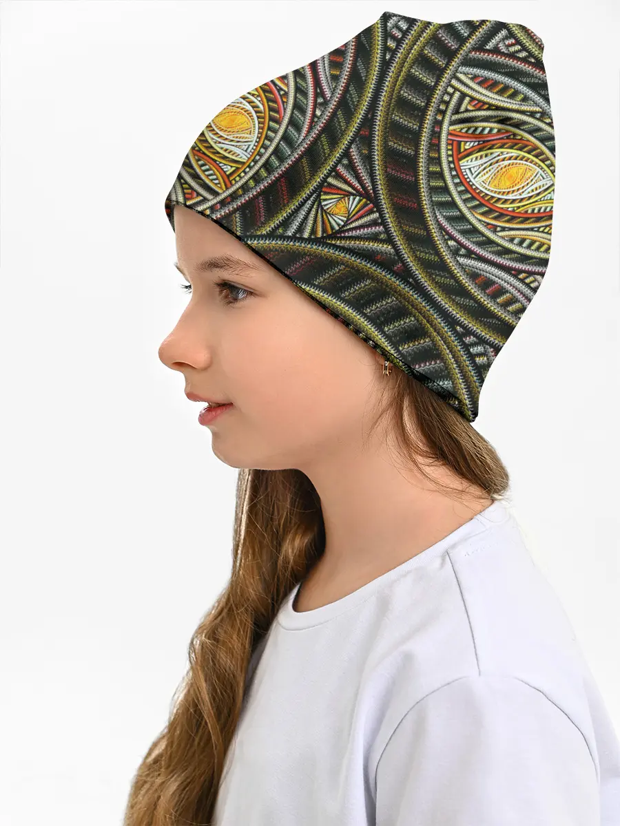 Детская шапка / Абстракция глаз узор линии