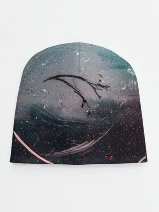 Детская шапка / Абстракция краска разводы кап