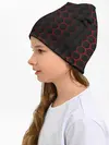 Детская шапка / 3D black & red