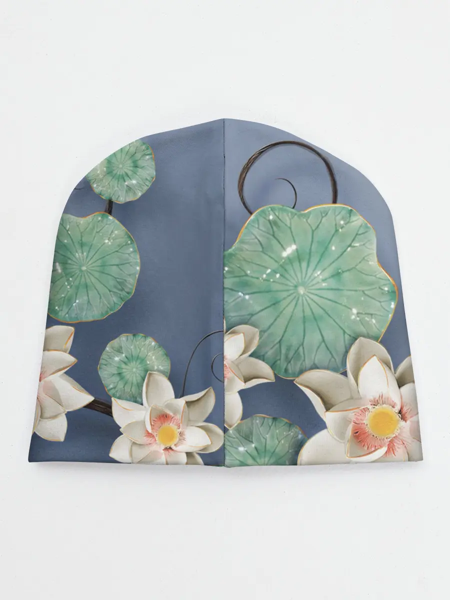 Детская шапка / 3D стеклянные цветы