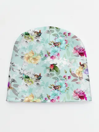 Детская шапка / Весенние цветы