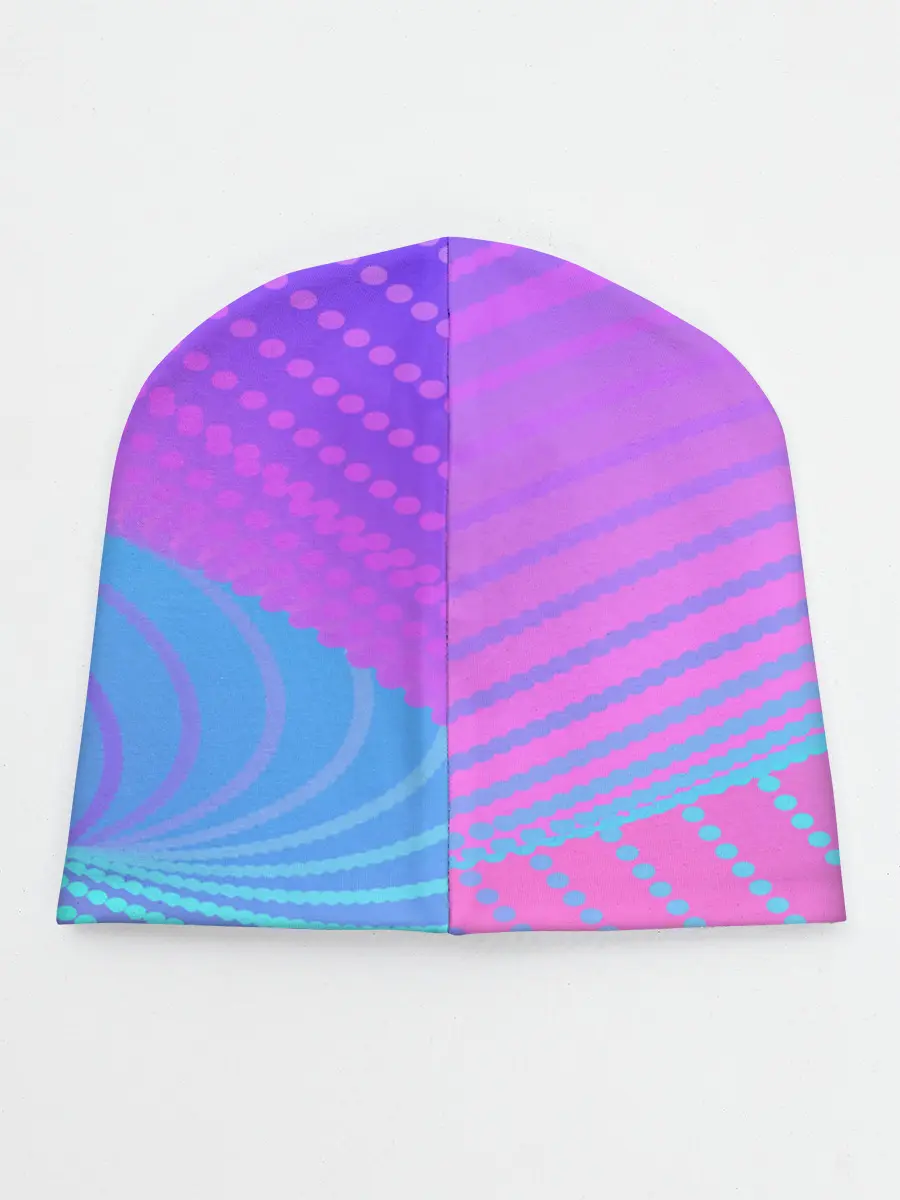 Детская шапка / Линии точки полосы неон яркий